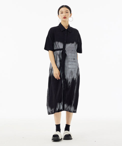 Blurred Print Dress
